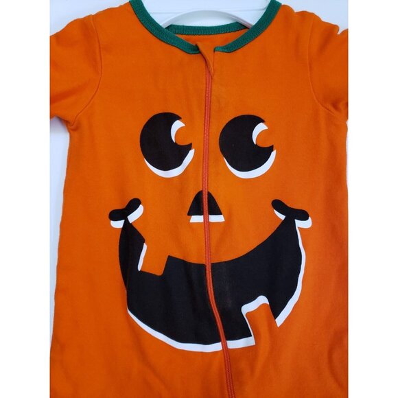 Pre-owned Infants One Piece 6-9 Months / Orange Pumpkin / Halloween - Picture 3 of 6